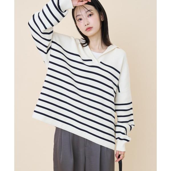 ニット セーター セーラーカラーニットプルオーバー レディース