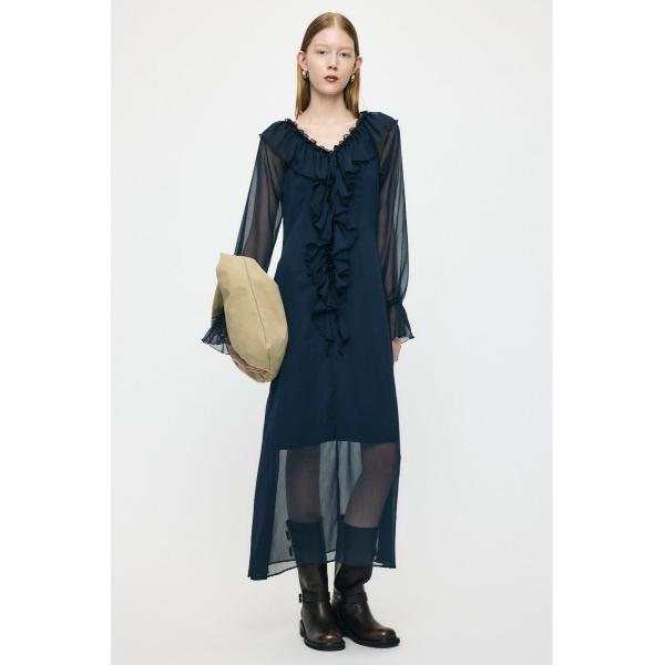 ワンピース 「26年SS新作」RUFFLE CHIFFON MAXI ドレス