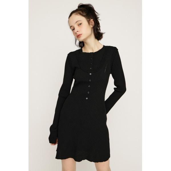 ワンピース 「2026SS新作」FRONT BUTTON FRILL S/OP フロントボタンフリル...
