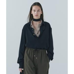 シャツ Double Cloth Chin Tab Long Sleeve Shirt メンズ レディース