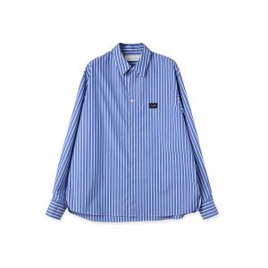 シャツ High Count Broad Embroidery Patch Stripe Shirt メンズ レディース