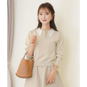 ニット セーター レース 襟 ニット プルオーバー le reve vaniller レディース