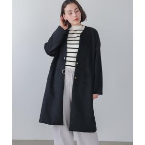 コート アウター ライトシャギーウールロングコート レディース