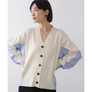 カーディガン 布帛切替ニットカーディガン レディース｜ZOZOTOWN Yahoo!店