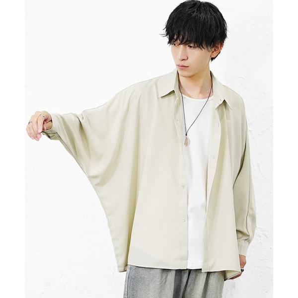 シャツ 「MinoriTY」とろみ素材ドルマンシルエットルーズシャツ オーバーサイズ ルーズフィット...