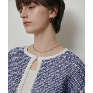 カーディガン リバーシブルツィードカーディガン レディース