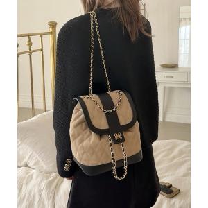 デイバック リュック mytwilight キルティング チェーン リュック レディース