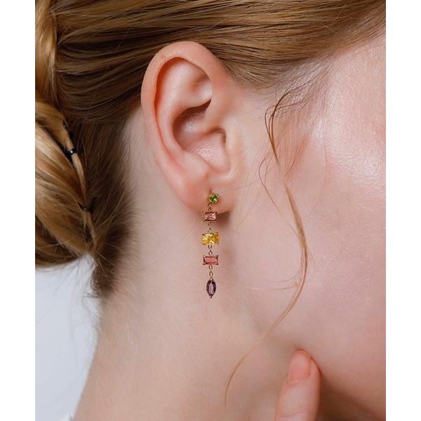 ピアス 「金属アレルギー対応ノットアレプラス」カラージルコニアピアス「NOP0152」 レディース ...