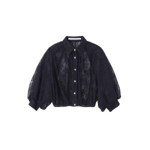 ブラウス シャツ FLOWER LACE BALLOON SLEEVE BLOUSE レディース