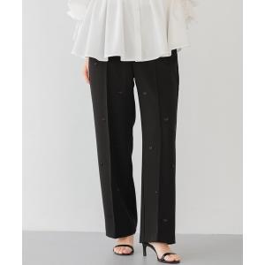 パンツ ハートモチーフワイドパンツ レディース