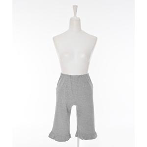 パンツ フリルバイカーパンツ/伸縮性/リラクシ― レディース