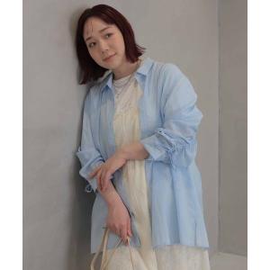 ブラウス シャツ 「WEB/一部店舗限定」「LL〜5L 大きいサイズ」袖ドロストブラウス レディース