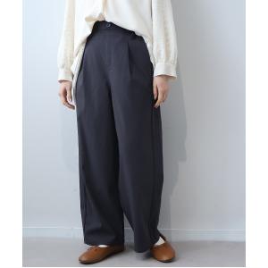 パンツ 「L〜5L 大きいサイズ」切替えストレッチワイドパンツ レディース