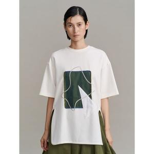 tシャツ ART DOCKING T-SH / アートドッキングTシャツ レディース
