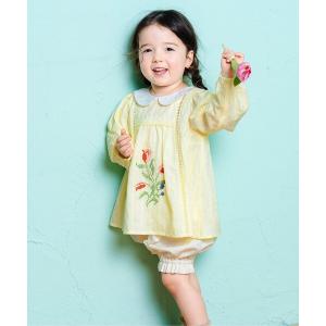 ベビー チューリップ刺繍ミルキースーツ