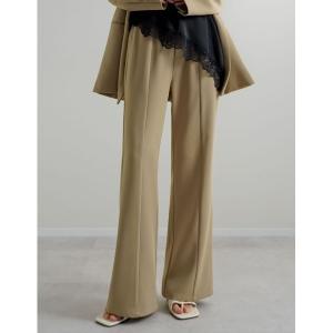 スラックス パンツ 「2026S/S COLLECTION」「低身長/高身長サイズ有」ツイルキックフレアパンツ レディース