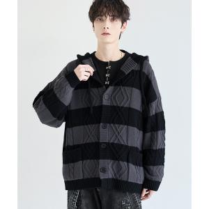 セーター ニット ケーブル ルーズシルエットケーブルニットパーカー メンズ レディース｜ZOZOTOWN Yahoo!店