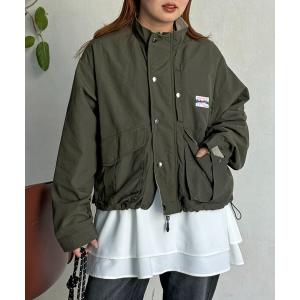 ブルゾン アウター 配色ショートマンパ レディース