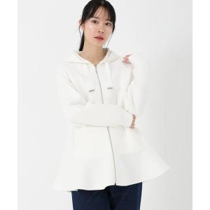 パーカー ライズダンボール_ペプラムヘムパーカー レディース