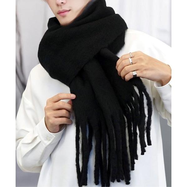 マフラー ふわふわ フリンジ マフラー ボリューム シャギー ロング ストール メンズ レディース
