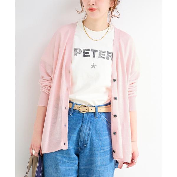 カーディガン 手洗い可 / FRENCH ICY LINEN ワイドカーディガン レディース