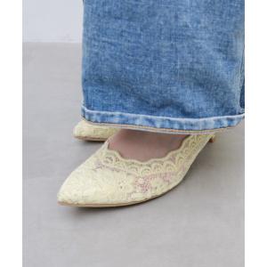 パンプス 「26春夏新作」フラワーレースパンプス(0620)