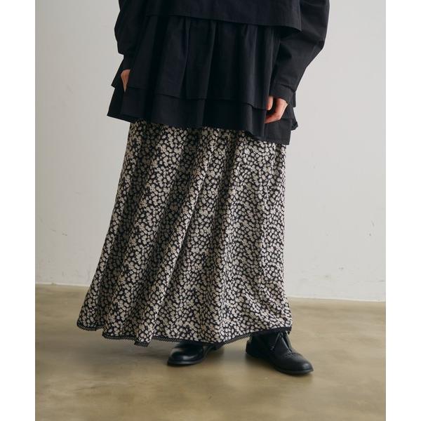 スカート フラワーギャザースカート