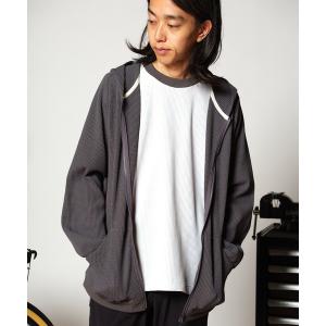 パーカー マルチワッフルジップパーカー メンズ レディース