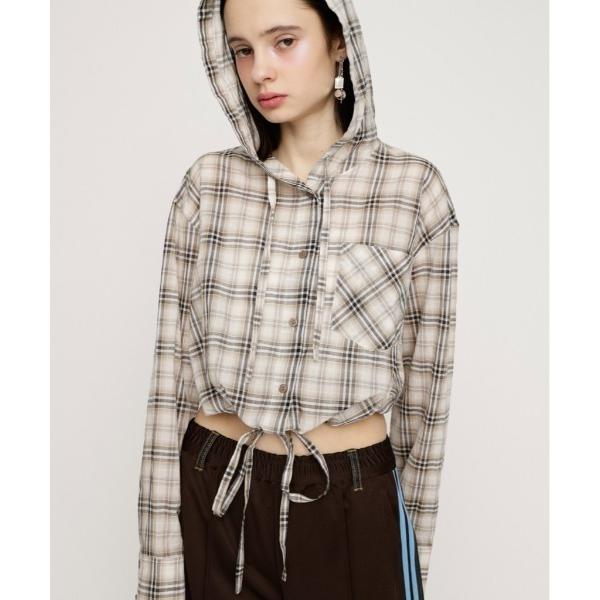 ブラウス シャツ 「2026SS新作」CHECK HOODIE SH チェックフーディーシャツ 冬服...