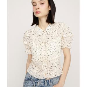 ブラウス シャツ 「2026SS新作」TINY DOTS FRILL BL タイニードッツフリルブラウス 夏服 春服 レディース