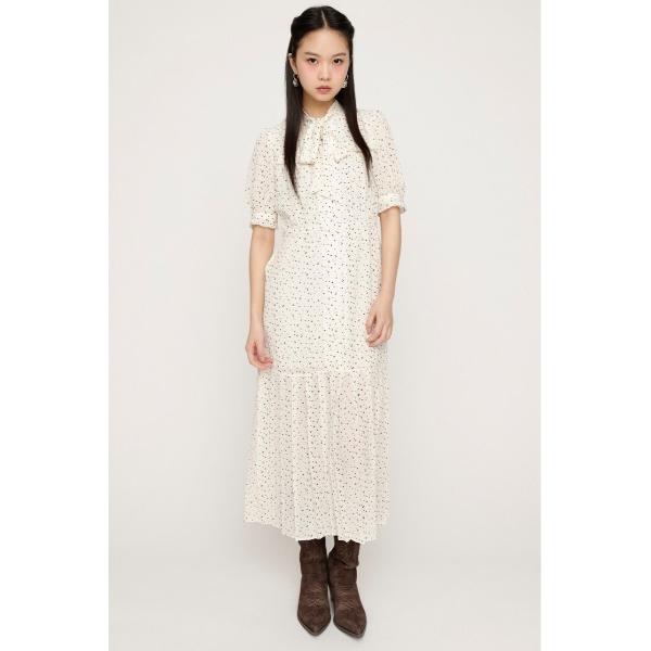 ワンピース 「2026SS新作」TINY DOTS TIE PLEATS L/OP タイニードットタ...