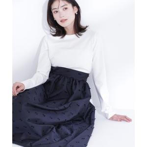 ワンピース リボンジャガードドッキングワンピース