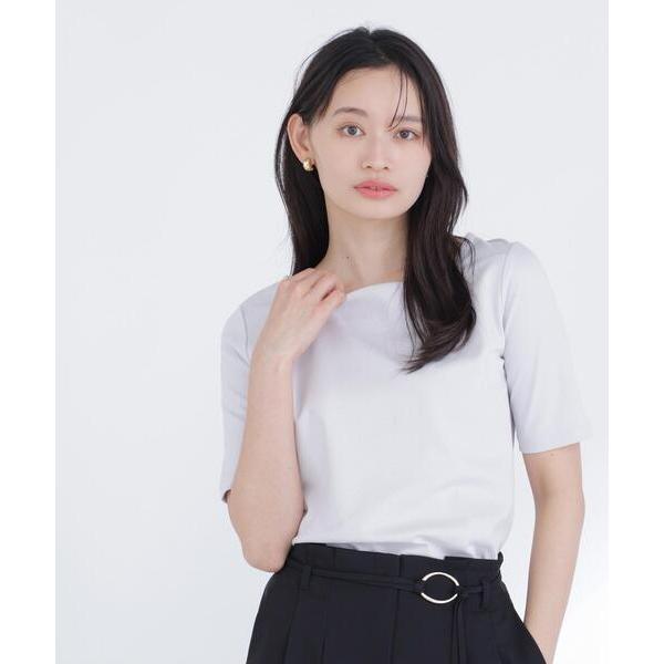tシャツ 半袖 「接触冷感」ベーシックTシャツ スクエアネック レディース