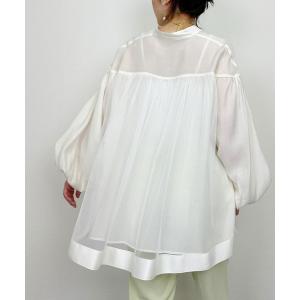 ブラウス シャツ バックチュールブラウス レディース