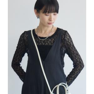 tシャツ cloche シアーレースデザインロンT レディース