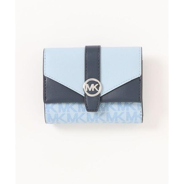 財布 GREENWICH トライフォールド ウォレット ミディアム - MKシグネチャー レディース