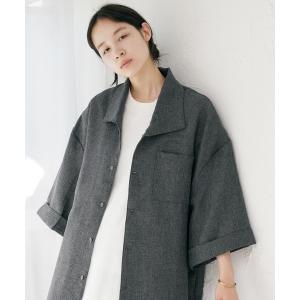 「Air Tokyo」 半袖シャツ LARGE チャコールグレー メンズ