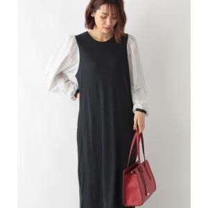 「GLOBAL WORK」 長袖ワンピース FREE ネイビー レディース