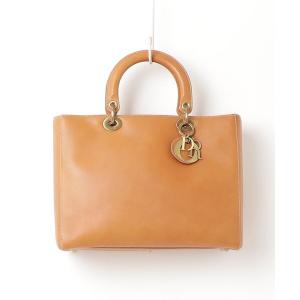 「Christian Dior」 ディオリッシモ ハンドバッグ - ブラウン レディース