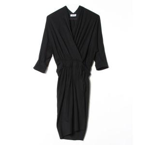 「MOSCHINO」 7分袖ワンピース 34 ブラック レディース