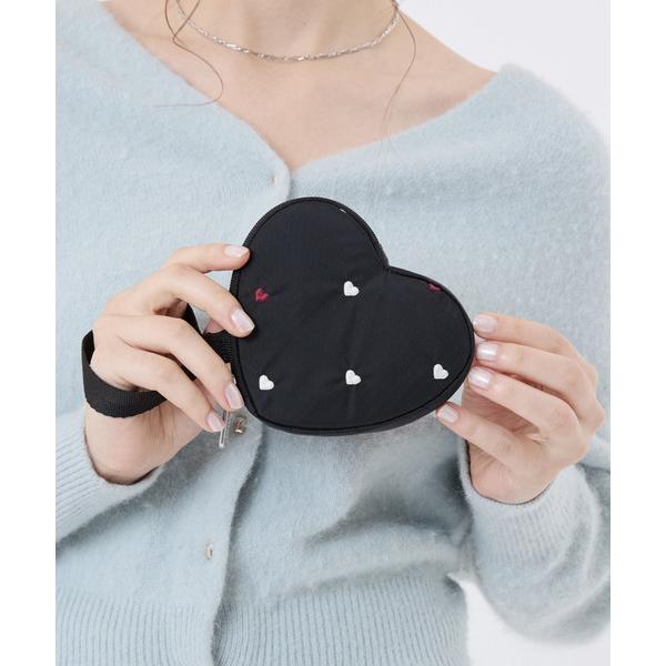 チャーム HEART WRISTLET レッド/ホワイトハートEMB レディース