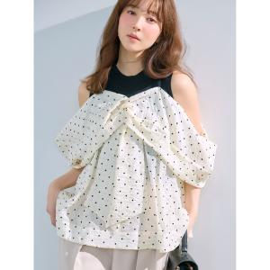 ニット セーター ニットコンビペプラムトップス レディース