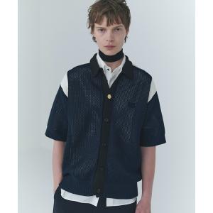 セーター ニット Mesh Knit Short Sleeve Jacket メンズ レディース