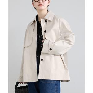 トレンチコート コート シングルトレンチショートコート レディース