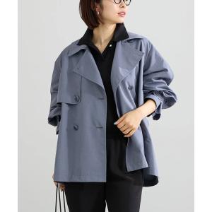 トレンチコート コート 「新色あり/追加4/洗濯機洗い可」ポプリンオーバーショートコート レディース