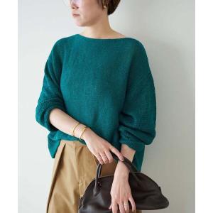 ニット セーター 「追加」linen mix loose プルオーバー レディース