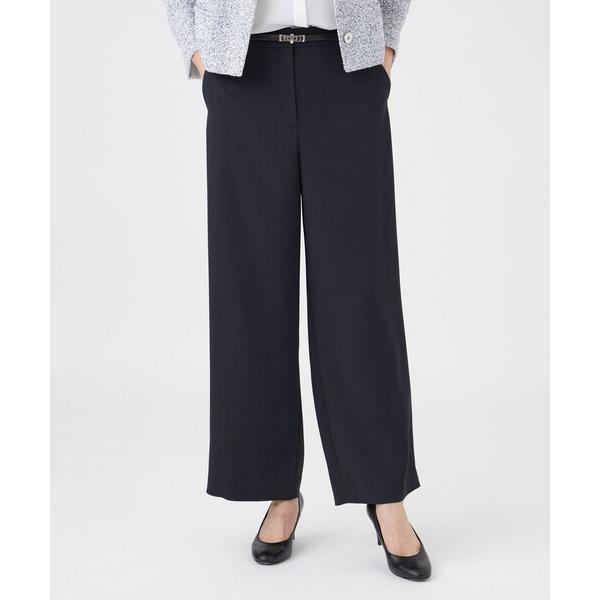 パンツ 「美シリーズ・セットアップ対応・ウォッシャブル」バックサテンジョーゼットパンツ レディース