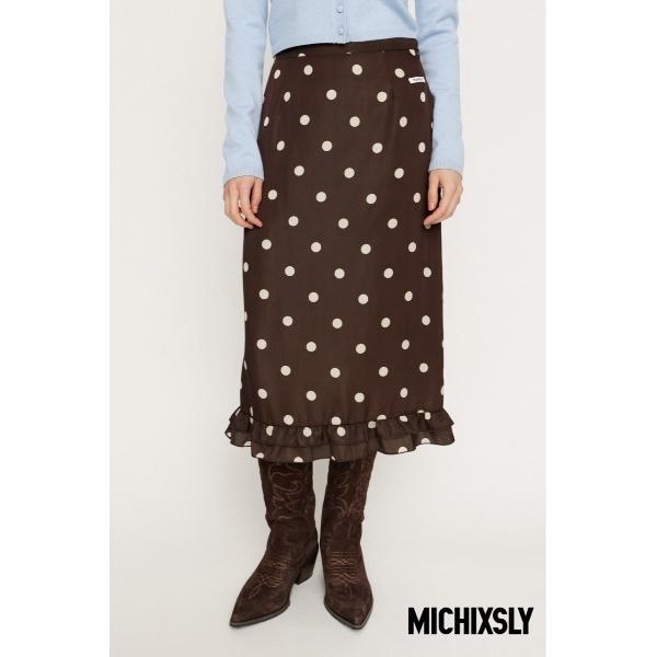 スカート MICHIXSLY DOTS SK ミチスライドットスカート 冬服 春服