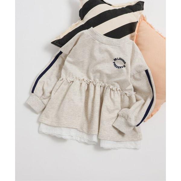 トレーナー  袖ラインチュニック_ジュニア対応 キッズ 子供服 女の子