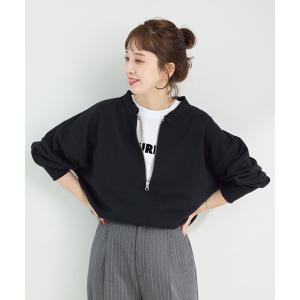 トレーナー スウェット 「追加2」ウォッシャブル / 裏毛ハーフジッププルオーバー レディース